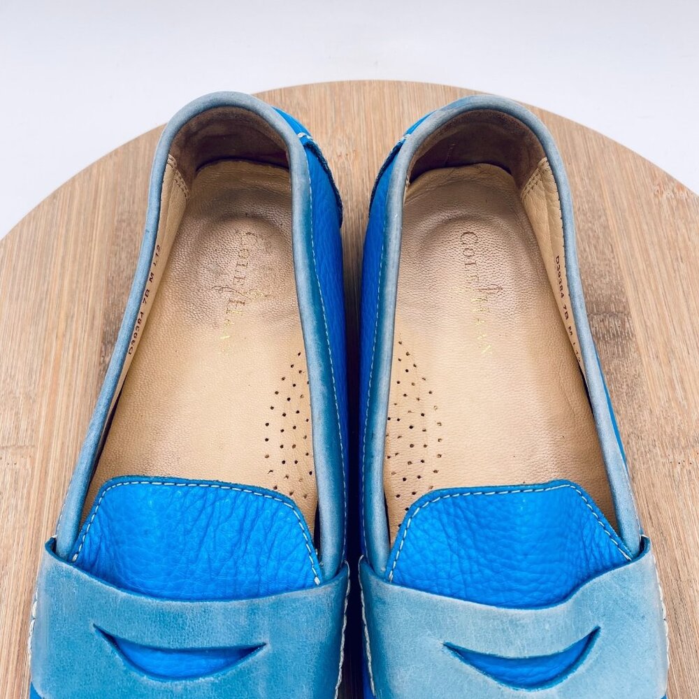 Cole Haan Sky Blue Leather Loafers - Picture 4 of 10